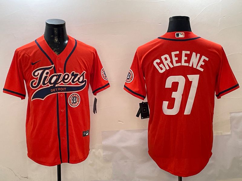Men Detroit Tigers 31 Greene Orange Joint Name 2025 Nike MLB Jersey style 5